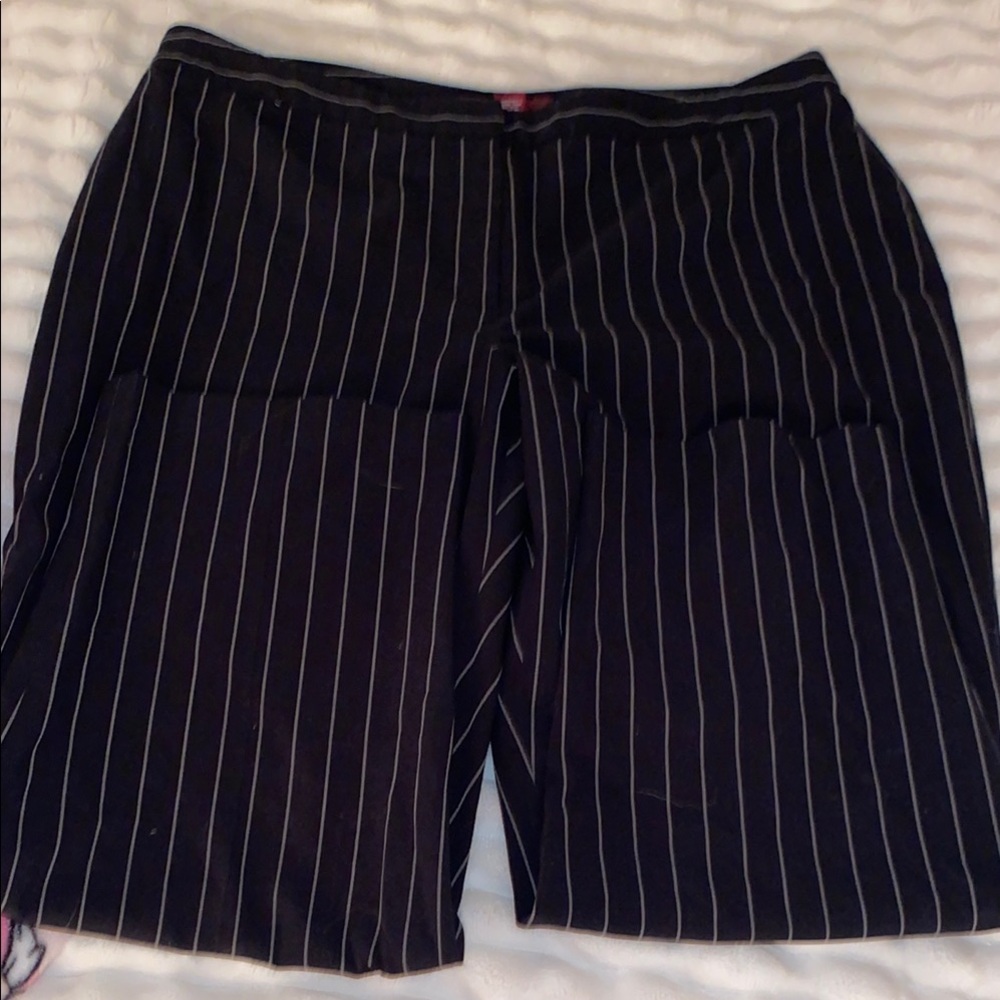 Women's Black Pinstripe Pants